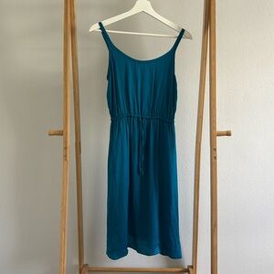 Athleta Teal Spaghetti Strap Dress
